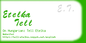 etelka tell business card